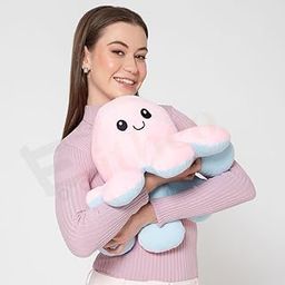 EITHEO Large Octopus Soft Stuffed Animal Toys Lovable hugable Cute Kids Show Your Mood with Help of Soft Toy | Easy Washable | Big-Sky Blue Octopus 50CM-3