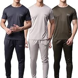 MACK JONNEY Dryfit Solid Lycra Multicolor Tracksuit Co-ord Sets for Men (Pack of 3)-DRYFIT_T_D10_BLU_GRY_L.GRY_06-XL-picture-44