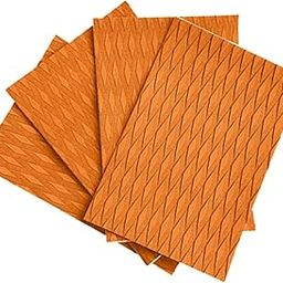 CALANDIS® 4Pcs EVA Deck Grip Mats Non Slip Surfboard Traction Pads for Skateboard Kayak Orange | 4 Surfboard Traction Pads-image-27
