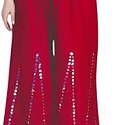 D & V Creations Women's Rayon Regular Fit Stylish Elegant Mirror Solid Sharara Palazzo Pants with Elasticated Waistband-image-2
