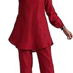 Maroon Slub Co-ord Set-10