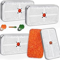 4 Packs Indicating Silica Gel Desiccant Canister Dehumidifier, 40Gram, Orange Indicating (Orange to Dark Green) Desiccant, Reusable and Safe Moisture Absorber Bag, No Cobalt II Chloride-picture-32