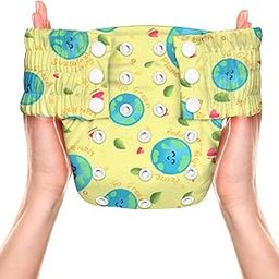 A Toddler Thing Pull-Up Cloth Diaper 2.0 with Insert | Stay Dry & Lasts up to 6Hrs | Adjustable Snap Buttons | Reusable & Rash Free | Fits Babies 5-16 kg | Go Green-23