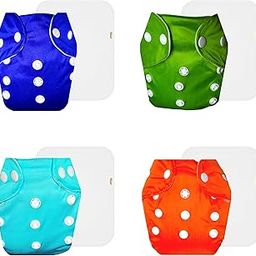Dumbledo Lite Cloth Diaper with Cotton Insert (Pack of 4) | Soft & Gentle | 6-Layer Absorbent Pad | Adjustable Snaps | Perfect for Indian Summers | 3 Months – 2 Years | Unisex Baby-19