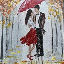 Original handmade couple painting on canvas for wall decoration for home decoration by ashu art gallery-image-47