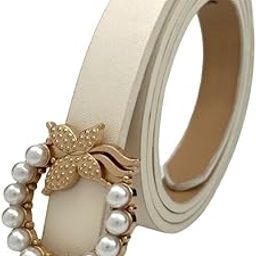 Women's Pearl Thin Belt | Versatile Slim PU Belt for Dresses, Coats, and Skirts-image-36