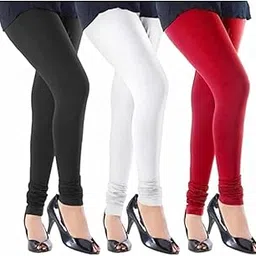 cooltees4u Womens Leggings/Solid Color Churidar Leggings Womens/Girls Lycra Stretchable Trendy Leggings in Cotton Combo - Pack of 2-picture-45