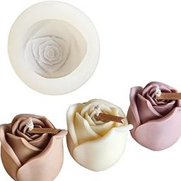 UKIYO international® - Rose Flower Shape Silicone Molds for Candle Making Bud Flower Mould Soap Resin Art and Craft Chocolate Floral Mold Cake Mold (Big Size)-image-85