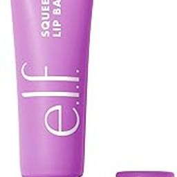 e.l.f. Squeeze Me Lip Balm, Moisturizing Lip Balm For A Sheer Tint Of Color, Infused With Hyaluronic Acid, Vegan & Cruelty-Free, Grape,1 Count, Purple-image-0