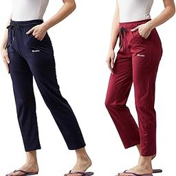 Women's Cotton RelaxFit Pajama Combo (Pack of 2)-image-22
