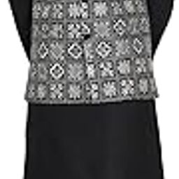 (Since 1958 Men's Cotton Solid Kurta and White Pyjama with Embroidered Nehru Jacket-image-1