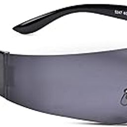Black Wrap Round UV Protected Sunglasses for Men & Women (5247MG4022 | Black Frame | Black Lens)-image-8