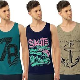 Men's Cotton Printed Vest-25