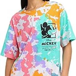 Original Disney Pure Cotton Oversize Loose Baggy Fit Drop Shoulder Round Neck Half Sleeves Red Pixar Cars Printed T-Shirt for Women & Girls-image-42