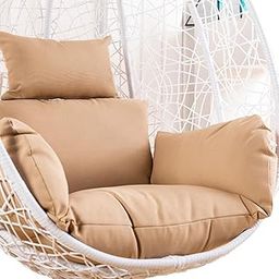 KYNE Cushion for Hanging Basket Swing Chair for Outdoor Egg Swing Chair/Garden Swing, Seat Padded Pillow Polyester Designer Cushion (Beige)-image-89