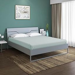 Nilkamal SLEEP Hybrid Wood and Metal Structure Grande Queen Size Bed, Lightweight and Portable (78 X 60, Grey)-image-50