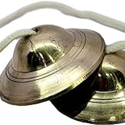 eSplanade Brass Manjeera Set Clash Cymbals Hand Cymbals Metal Percussion Instrument (Golden)-picture-18