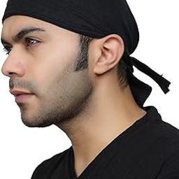Cotton Hosiery & 4 Way Stretch Lycra Sweat-Wicking Beanie Cap Skull Cap, Quick-Drying Helmet Liner Pirate Cap Men and Women-image-10