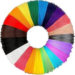 TRU TOYS 3 idea Imagine Create Print Multicolor Printing PLA Filament for 3D Pen (1.75 mm Thickness, 5 m Each) - 20 Colors-30