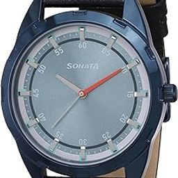 Blues Quartz Analog Blue Dial Metal Strap Watch for Men-7149QL02-image-30