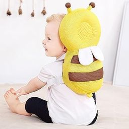 Bembika Baby Fall Back Head Protector -Toddler Baby Head Safety Laybag with Adjustable Straps Head Safety Pad Cushion and Baby Head Protector Backpack for Independent Crawling Walking- Yellow Bee-image-17