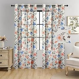 Cortina Linen Polyester Printed Curtains Set of 2, Curtain for Doors Home Decor Items for Living Room Bedroom (Pink, 9FT)-image-6