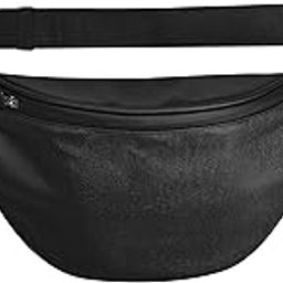 Unisex Large Big Waist Pack Travel Handy Hiking Zip Pouch Elegant Style Document Money Phone Belt Sport Bag Bum Bag for Men and Women Nylon Adjustable Strap… (Charcole Black)-image-84