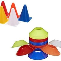 CORSO 6 Inch PVC Cones Pack 6, 20 Space Markers Agility Combos (Multicolour)-image-91