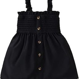 Girls Knee-Length Solid Sleeveless Casual Dress-image-40
