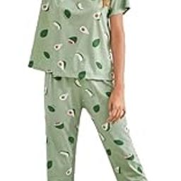 Printed Round Neck Short Sleeve Nightsuit Set | Pajama Set | Casual Night Dress for Women-image-45
