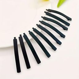 KISKY Bobby Pins, 10 pcs Brown Bobby Pins for Women, 3 Inch Matte Hair Pins, Acrylic Barrette, Morandi Thin Bobby Pin, Korean Hair Accessories, Minimalist Clip (Black)-image-69