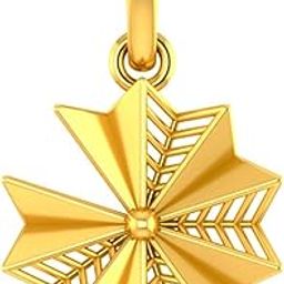 14Kt (585) Yellow Gold Fine Designer Gold Flower Design Pendant (Without Chain)-image-21