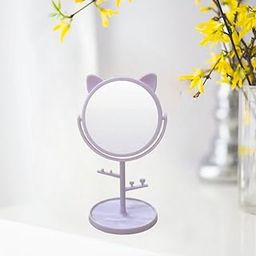 Makeup Mirror with Cute Bunny Ears,Shaving Mirror, Vanity Mirror with Stand 14cmx7cm-image-70