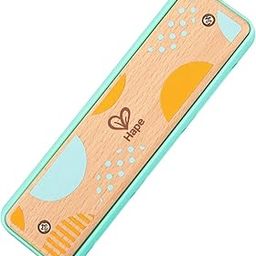 Hape Blues Harmonica E8916 10 Hole Wooden Musical Instrument - Blue/Green-image-45