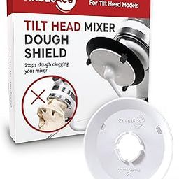 KneadAce Dough Hook Shield For Kitchen Aid - Prevents Your Dough from Climbing Up and Clogging Up Your Mixer – Mess Free Mixer Accessory Compatible With Most KitchenAid C Shape Dough Hooks (White)-26