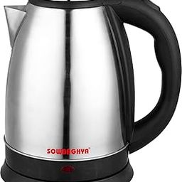 Sowbaghya Stainless Steel Water Kettle (1.5 litres) with Stainless Steel Body | Used for Boiling Water, Making Tea and Coffee, Instant Noodles, Soup etc.-image-99