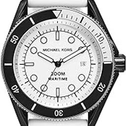Silicone Analog White Dial Men's Watch-Mk9159, Band Color-White-picture-18