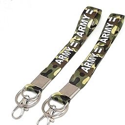 Indian Army Id Tag Holder Mini Lanyard Set Of 2 Keychain Multicolour-picture-19