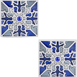 Glossy Square Victorian Enamel Sky Office Formal Shirt Blazer Cufflink Pair Men Gift Box-image-48