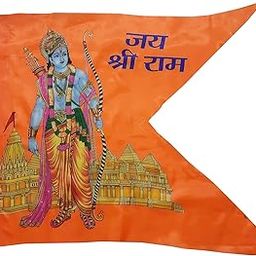 VETAS Jai Shree Ram Flag, Ram Ji Ki Jhanda for Temple and Religious Festivals (Size 30in x 40in, Pack of 1)-image-62