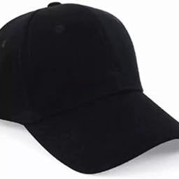 Black Cotton Adjustable Unisex Cap Quick Drying Sun Hat for Summers Outdoor Activites Sports Baseball Black Hat for Men Pack of 1 Cap-image-87