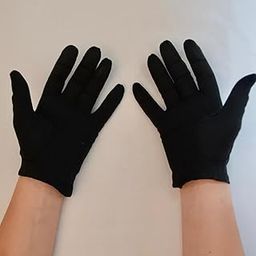 Kuber Industries Unisex Cotton Hand Gloves|Sunlight Protection|Soft& Cofortable Gloves "1 Pair" (Black)-24