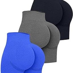 3 Piece for Women Yoga Shorts Workout Athletic Seamless High Wasit Gym Leggings-image-41