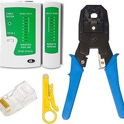 AQBP 3 IN 1 Crimping Tool Kit with RJ45 - RJ11 Network Lan Cable Tester With 25 Connector-14