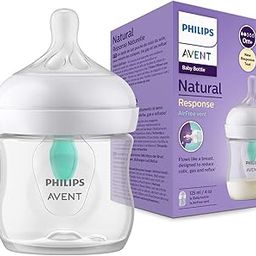 Philips Avent Natural Baby Feeding Bottle | No.1 Brand Recommended by Moms Worldwide | Ideal for 0 months+| Natural Response Technology Mimics Breastfeeding | Uniquely Designed Nipple releases milk only when baby drinks | Pack of 1 | SCY670/01-23