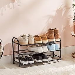 Amazon Basics -Multi Purpose Shoe Rack - Curve Model - 3 Layer (69.5W cm x 28.5D cm x 38.7H cm) Black-image-34
