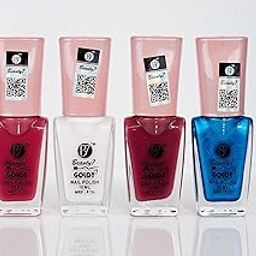 BEAUTY7 Nail Polish For Women Shine Like Stars Glossy Finish Awesome Nail Paint Colours - Pink | White | Maroon | Blue | 10 Ml Each | Pack of 4 |-2