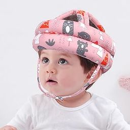 StarAndDaisy Baby Head Protector Cushion Plush Soft Toy Early Learning Toy Fall Protection Helmet Baby Head Protector Child Adjustable Shoulder Strap (Baby Pink)-image-49