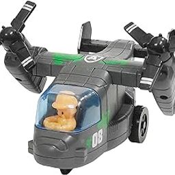 VGRASSP Military Style Mini Friction Helicopter Toy for Kids and Toddlers with Rotating Chopper Blades - Pretend Play Push and Go V-22 Aircraft - Color As Per Stock-image-47