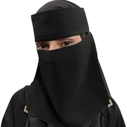 Fashion Short Nose Piece Niqab for Muslim Women Black-picture-16
